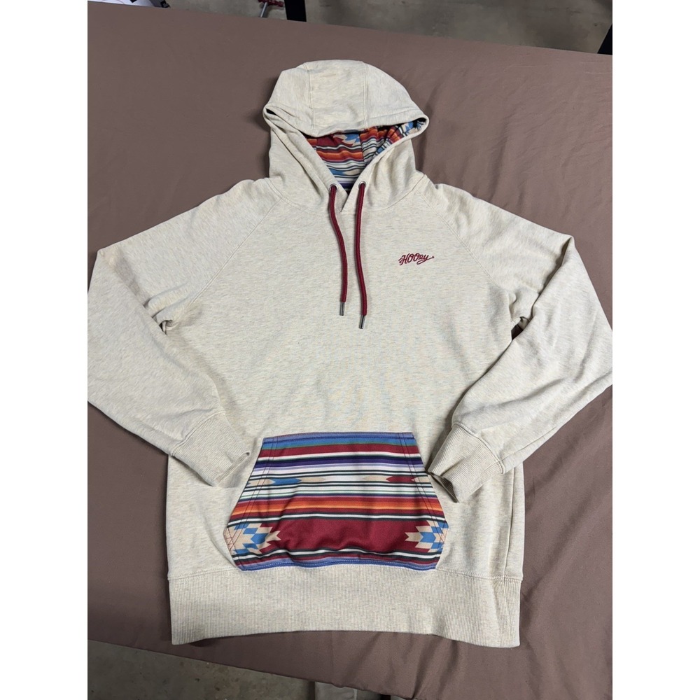 Hooey Ladies Rope Like A Girl Cream Hooded Pullover Sweatshirt Laramie Aztec MED